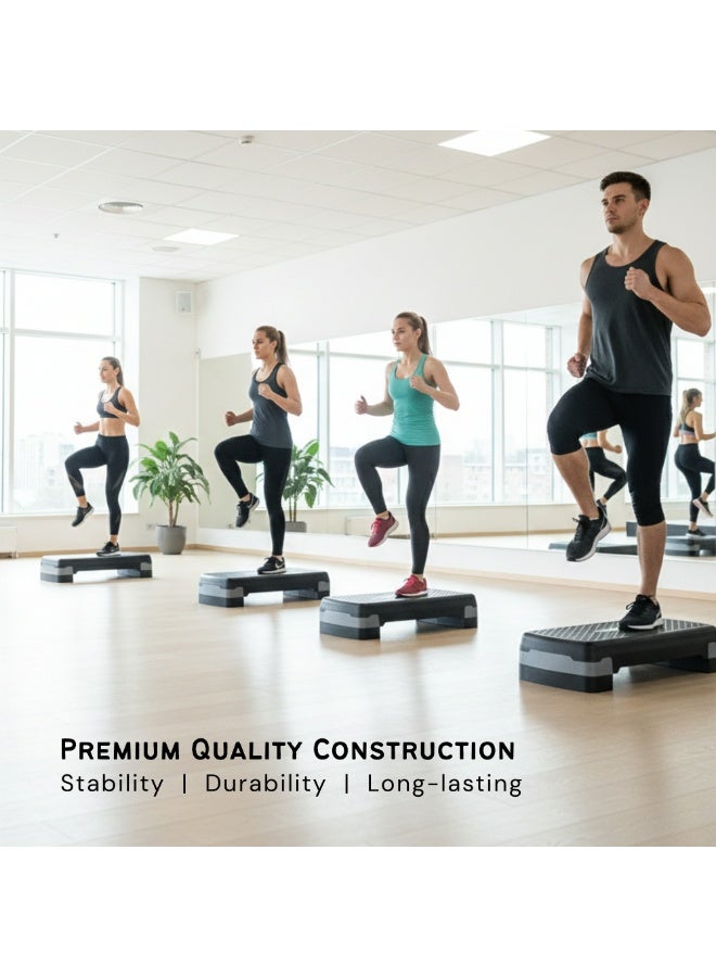 بلا نهاية منصة إندلس للتمارين الهوائية بارتفاعين قابلين للتعديل | مادة ABS مقاومة للانزلاق | مثالية للياقة البدنية والكارديو في المنزل أو النادي | للرجال والنساء | ألوان متعددة - Image 5